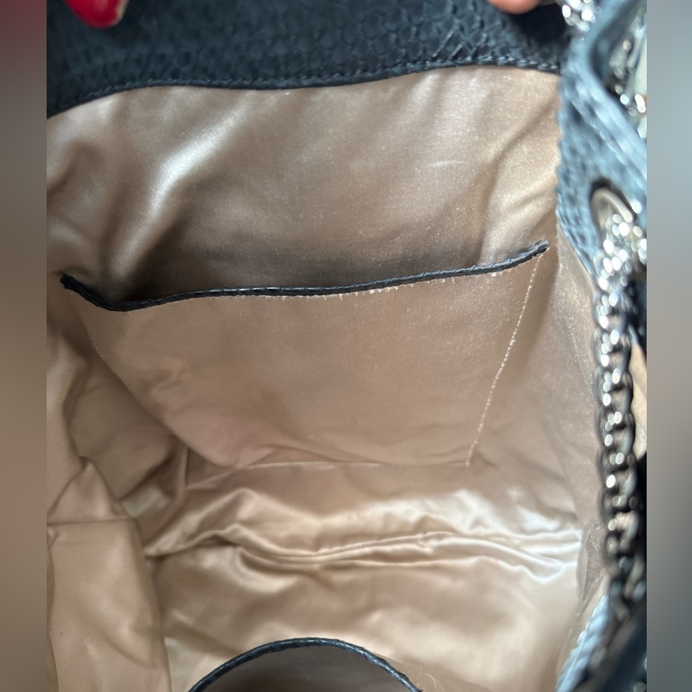 Devi Kroell Black Python Snakeskin Leather Should… - image 12